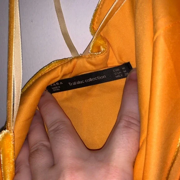 Zara Trafaluc Crushed Velvet Mini Dress - Picture 5 of 5